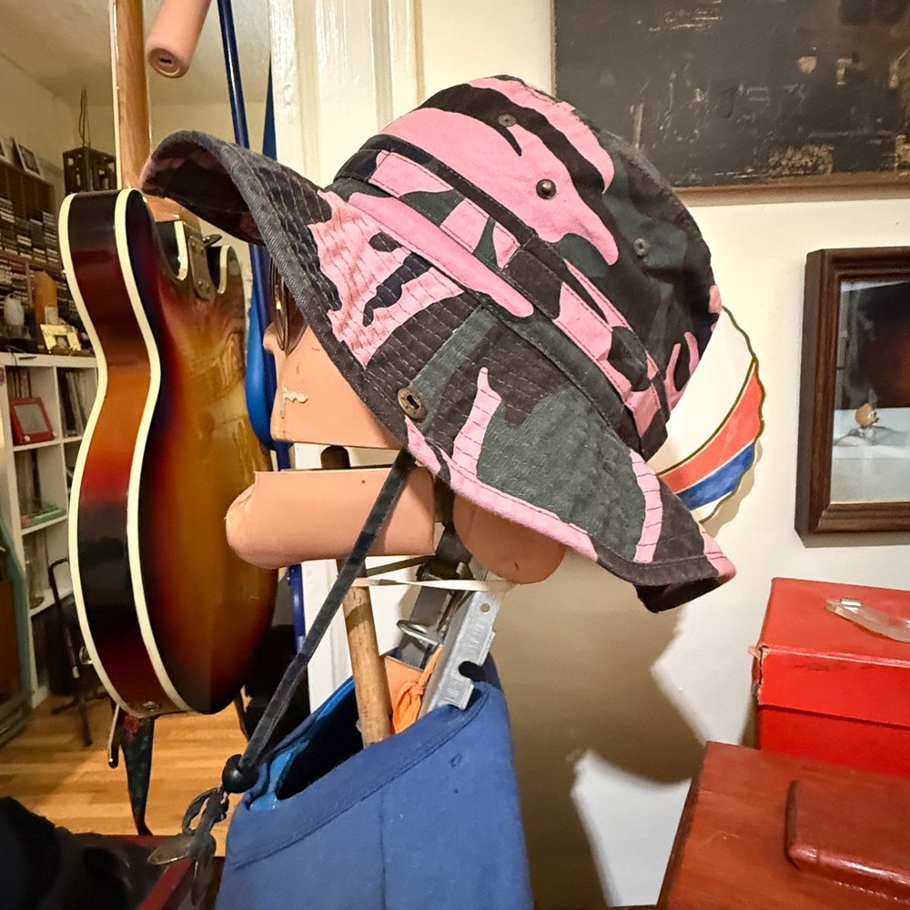 Pink and Black Camouflage Bucket Hat